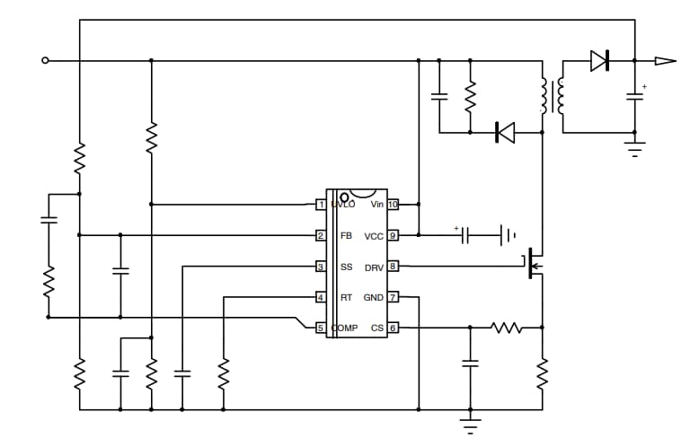 onsemi Contrôleur MLI en mode courant NCP12711
